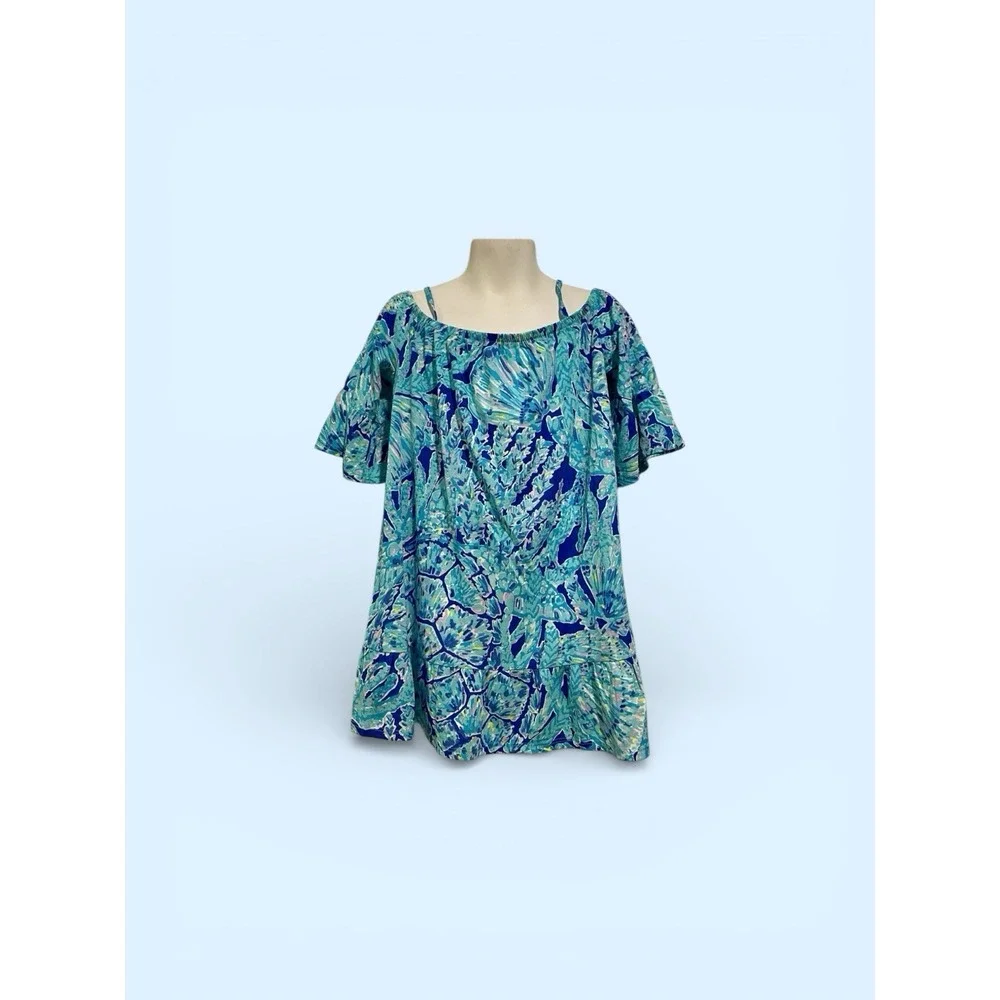 Lilly‎ Pulitzer Girls Off The Shoulder Jaci Dress Size Small S 4/5 Secret Escape